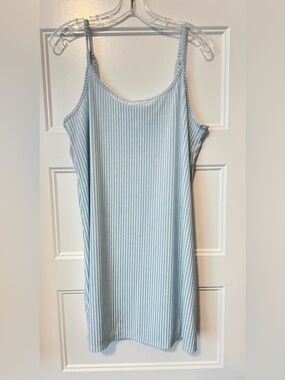 Colsie Ribbed Sleep Dress Size Large Blue Mini
Nightgown Lounge Slip Dress